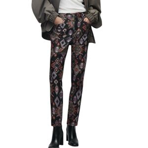 NEW Zara Tribal Southwestern Geometric Patterned Pants Women’s size Medium